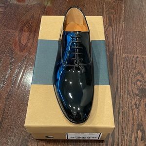 NWT Charles Tyrwhitt Black Patent Oxford Shoe, Size US 9